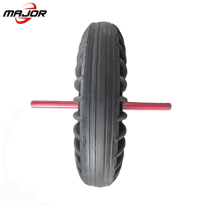 Ruedas de caucho macizo <span class=keywords><strong>con</strong></span> llanta de acero y de <span class=keywords><strong>eje</strong></span> para <span class=keywords><strong>carretilla</strong></span> de la fábrica de china - Product Image 2
