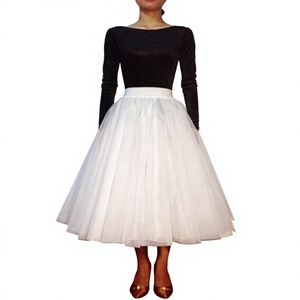 <span class=keywords><strong>Gonna</strong></span> da ballo moderna vintage a vita impero con perline, antipiega, per pratica, mezza <span class=keywords><strong>gonna</strong></span>, costume da valzer - Product Image 1