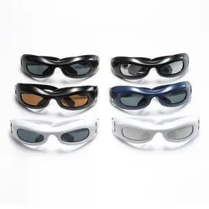 Hot selling good quality eyewear thick plastic sunglasses vintage fashion sun glasses Y2K woman sunglasses 2024