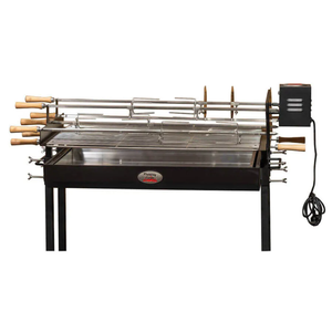Asador Giratorio Extra Grande para Barbacoa Estilo Cipriota con 5 Brochetas, <span class=keywords><strong>Parrilla</strong></span> Resistente para Barbacoa <span class=keywords><strong>Argentina</strong></span> - Product Image 1
