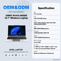 Portátil Nuevo al por Mayor de 14 Pulgadas 1920*1200 FHD con Windows 10/11, 512 GB, 1 TB, 2 TB de ROM, Intel I3 I5 I7 I9 N5095