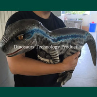 Marionnette de dinosaure animatronique pour divertissement familial, marionnette ou accessoire de Velociraptor pour enfants, à vendre