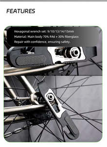 Mini Chiave Inglese Leve per Pneumatici <span class=keywords><strong>Bici</strong></span> Nuovo Design Set di Cacciaviti a Cricchetto Kit di Riparazione Pneumatici per <span class=keywords><strong>Bici</strong></span> da Strada e MTB Accessori per Bicicletta - Product Image 4