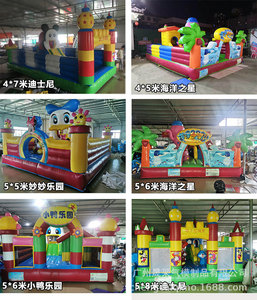 Château gonflable populaire <span class=keywords><strong>bleu</strong></span>, rose et blanc en PVC avec fosse à balles et toboggan, château gonflable commercial complet pour les fêtes et les événements - Product Image 6
