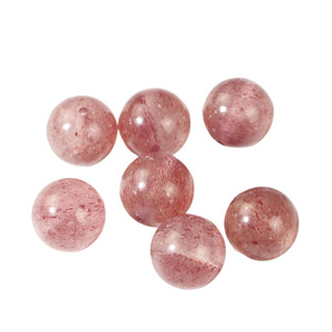 Strawberry Crystal Loose Beads Round 10.5 Mm Smooth Surface For Women's <b>Bracelet</b> DIY Accessories Wholesale - Product Image 4