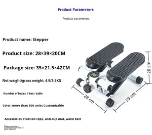 Mini stepper <span class=keywords><strong>d</strong></span>'exercice cardiovasculaire silencieux avec moniteur, idéal pour la maison, Air Walker, pour exercices assis, meilleur <span class=keywords><strong>prix</strong></span> OEM, en vente - Product Image 5