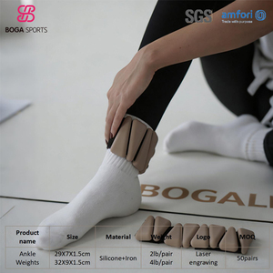 Pesas de Tobillo y Muñeca Ajustables de Silicona en Forma de U, Transpirables y Duraderas, de 2LB, para Gimnasio, Empaque Personalizado al por Mayor - Product Image 2