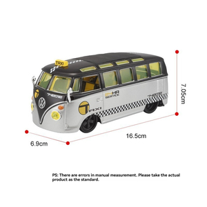 รถโมเดลเหล็กหล่อแบบดึงถอยหลัง ขนาด 1:24 รุ่น VW SAMBA รถแท็กซี่ ของเล่นสะสมตกแต่ง ของขวัญสำหรับเด็กผู้ชาย - Product Image 3