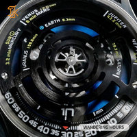 Montres automatiques personnalisées à mouvement heures sauteuses, avec logo, de luxe pour hommes, verre saphir incurvé, haute qualité, fabrication artisanale