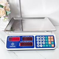 Balance de pesage industrielle sans fil rechargeable à prix numérique commercial pour volailles, légumes, viande, aliments, plateau plat