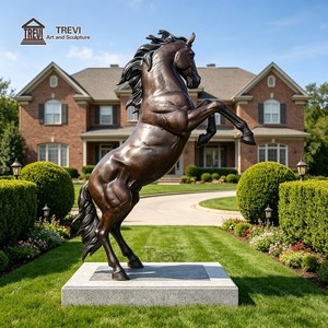 Statue de cheval sautant en bronze sur mesure, grande taille, décoration moderne pour jardin extérieur, œuvre d'art métallique, sculpture animale cheval, vente en gros OEM - Product Image 4