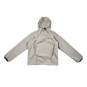 Custom Men Parka Trench Coat Plus Size Hoodie Windbreaker Double Zip Men's Hoodie Waterproof Jacket