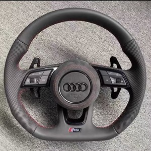 Volante da Corsa in Fibra di Carbonio <span class=keywords><strong>e</strong></span> Pelle per <span class=keywords><strong>Audi</strong></span> A1 R8 RS A3 A4 A5 A6 A7 A8 TT TTS - Personalizzabile Plug & Play - Product Image 4