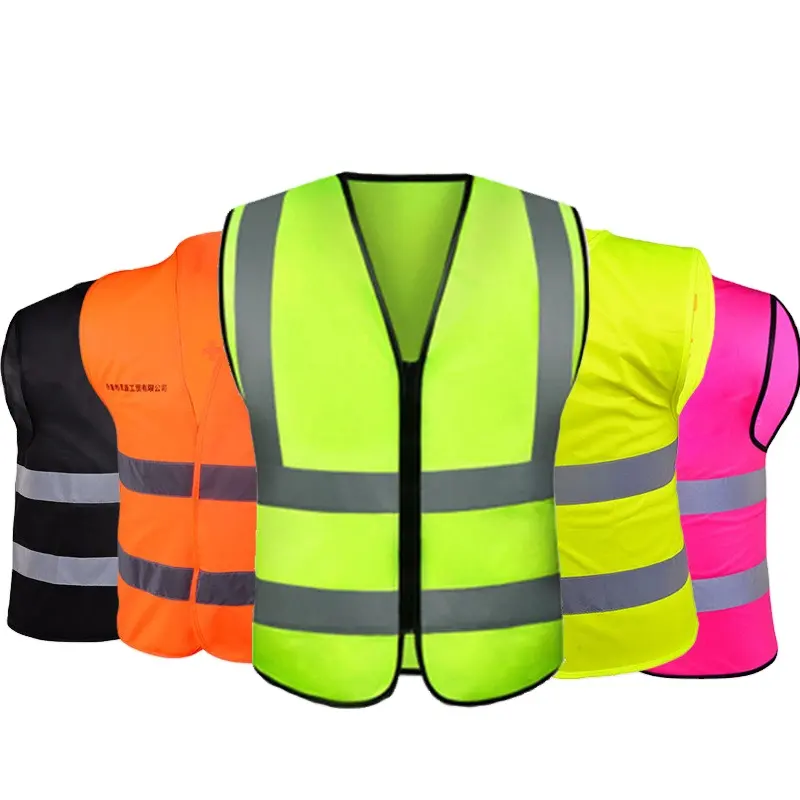 Chaleco de seguridad reflectante para hombre y mujer, ropa reflectante de seguridad para carretera, color naranja, con logotipo personalizado, barata, 120gsm, oem