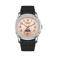 Montre mécanique pour homme avec cadran texturé en forme de boule de saumon, phase de lune, date, étanche 5ATM, bracelet en maille noire en silicone et caoutchouc