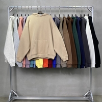 Sudaderas con Capucha de Invierno de 350GSM, Estilo Hip Hop, Oversize, Corte Holgado, Gruesas, Lisas, Sin Cordón, Impresión Digital, OEM ODM, Personalizadas, 2 Piezas