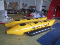 Bateau banane gonflable à dix places, bateau tractable pour parc aquatique