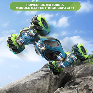 รถบังคับวิทยุ HOSHI 1611MAX รุ่น Stunt Car ขนาด 1:10 สำหรับทุกสภาพพื้นผิว ขับเคลื่อนด้วยรีโมทแบบพลิกหมุนได้ 360 องศา ควบคุมด้วยท่าทาง นาฬิกา และรีโมท ของเล่นไฟฟ้าสำหรับเป็นของขวัญคริสต์มาส - Product Image 2