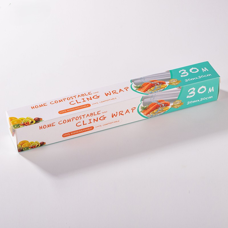 Eco-friendly Material Cling Wrap PLA Compostable Plastic Film100% Biodegradable Food Wrap PBAT Cling Wrap