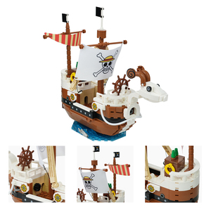 Anime 1 pièce Bateaux Pirates <span class=keywords><strong>Luffy</strong></span> Modèles de Construction Cadeau Jouet Parc DIY MOC Ensembles de Blocs de Construction Jouets en Boîte pour Enfants 1102 - Product Image 6