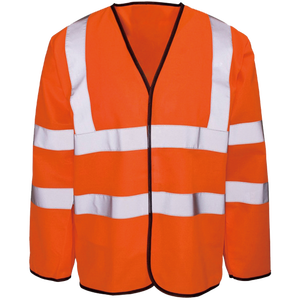 <span class=keywords><strong>Gilet</strong></span> de sécurité à manches longues jaune <span class=keywords><strong>orange</strong></span> fluorescent personnalisé <span class=keywords><strong>gilet</strong></span> de sécurité industriel jour nuit travail en plein air - Product Image 2