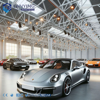 Bâtiment de concession automobile préfabriqué en structure acier, directement de l'usine, avec système de panneaux sandwich, pour showroom et centre de service 4S