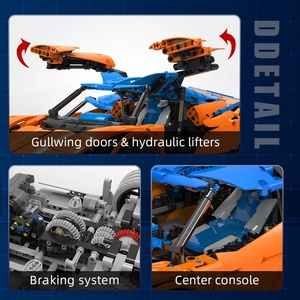 MOULD KING 13098 Technical Speedtail Super Racer Sports Car <strong>Bricks</strong> APP Remote Control Motorized Model Building <strong>Blocks</strong> for Boys - Product Image 5