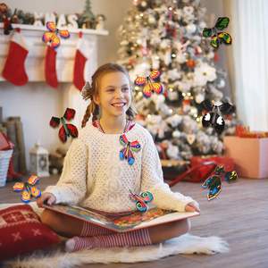 Fée magique papillon volant avec élastique, jouet papillon à remonter, cadeau <span class=keywords><strong>surprise</strong></span>, fête, Noël, vente chaude - Product Image 4