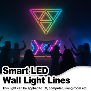 Applique Murale Intelligente LED pour Chambre, Lampe Murale Connectée WiFi RGBIC Dimmable, Synchronisation Musicale, Lampe d'Ambiance, Décoration de Chambre Gamer, Art Mural - Product Image 2