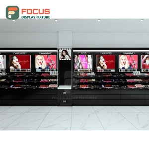 Factory Direct Retail Shop Brushed Stainless Steel Display Island Project Management Cosmetic Display <b>Cabinet</b> - Product Image 2