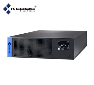 Kebos-UPS en línea de 3 fases para montaje en rack, tarjeta SNMP integrada, entradas de CA duales, UPS en línea de onda sinusoidal pura