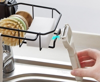 Étagère de rangement en acier inoxydable pour cuisine domestique, panier suspendu de drainage pour vaisselle, support de robinet, rangement alimentaire pour salle de bain