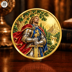 Moneda Novedosa Personalizada al por Mayor, Estilo Caballero Medieval, Moneda Conmemorativa, Moneda de Desafío Coleccionable de Hierro, Regalo Coleccionable - Product Image 1