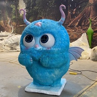 Zigong Model binatang simulasi lucu kadal biru dekorasi mewah kartun salju Monster hewan