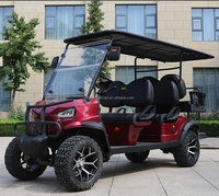Voiturette de golf électrique tout-terrain 4 places, alimentée par batterie au lithium 72V, pour usage communautaire et touristique