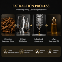 Huile essentielle d'agarwood 100% pure, antiseptique, parfum sucré, cosmétiques biologiques, parfum, fabrication de parfums, huile pour diffuseur d'hôtel