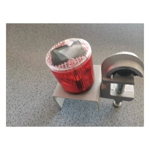 Lampe de signalisation LED à double tête, alimentée par énergie solaire, IP65, cadre en PP rouge, lampe d'alerte de sécurité routière My 83109 - Product Image 4