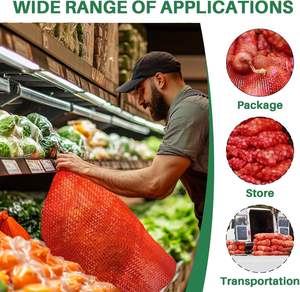 Bolsas de malla grandes personalizables para productos agrícolas, 60 lb, reutilizables, lavables, transpirables, con cordón, para cebollas y patatas - Product Image 2