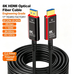 Cavo in Fibra Ottica HDMI A129 Ultra Veloce di Grado Ingegneristico 8K 60Hz CL3 per Installazione a Parete, Qualità Professionale - Product Image 1