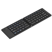 Keyboard Mini Lipat Senyap untuk Tablet PC dengan Lampu Latar Matte dan Pengisian Daya yang Praktis