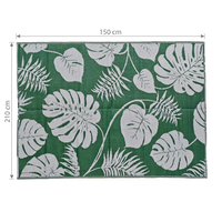 Vente directe usine : Tapis d'extérieur 100 % polypropylène, imperméable, pliable, pour camping-car, plage et camping, motifs feuilles, 5x7, 6x8, 8x10 pieds