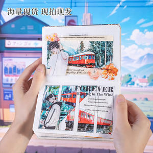 1 rol lakban kereta di jalan Seri kereta bertema pemandangan Underlining dekorasi - Product Image 3