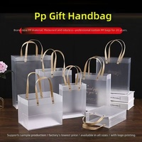 Sac cadeau transparent en PP pour festivals, sac promotionnel publicitaire, sac cadeau compagnon, sac mat, sac pour articles de toilette et cosmétiques