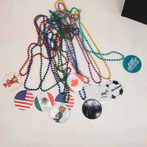 Collar de Cuentas de Plástico con Bandera Nacional de EE. UU.-México-Canadá - Accesorios de Animación con Bandera Nacional para Varios Países - Product Image 5