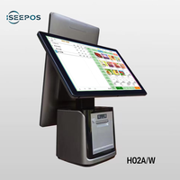 H02 Windows/Linux/Android 15.6 + 15.6/11.6 pouces POS caisse enregistreuse 156 système tactile POS avec rouleau Machine