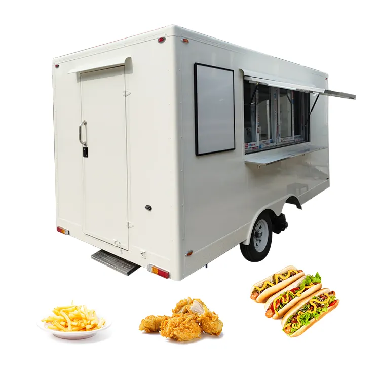 Kleine mobile Küche Friseur Street Food Kiosk Truck Trailer Eis wagen mit Gefrier schrank