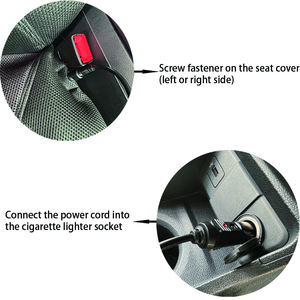 Coussin chauffant pour siège de voiture 12V, housse de siège chauffante pour l'hiver, pour conducteur et usage domestique - Product Image 3