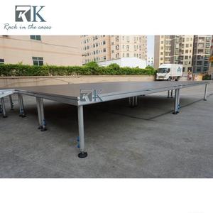 Plataforma de Escenario RK de Instalación Rápida, Altura Ajustable de 0.3-2.2m, Capacidad de Carga de 750kg/m², Estructura de Armazón de Madera Contrachapada y Aleación de Aluminio Modular - Product Image 2