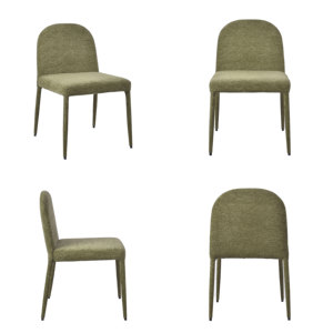 Chaises de salle à manger modernes CARLFORD, structure en acier, pieds en métal, tissu élégant et durable, meubles de salle à manger pour l'école - Product Image 4