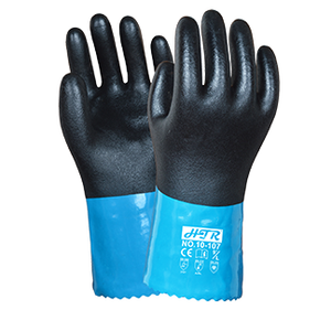 Gants HTR de haute qualité en PVC, résistants à l'huile, imperméables, résistants aux produits chimiques, texturés, durables, respirants, doublés de coton - Product Image 3